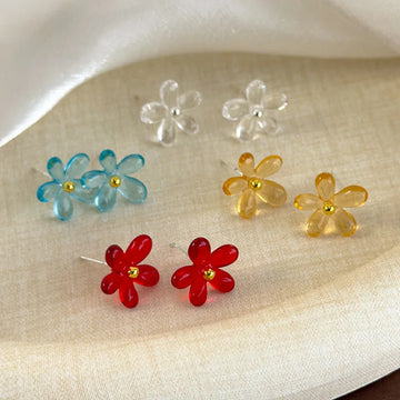 DAIIIBABYYY  -  Transparent acrylic flower earrings
